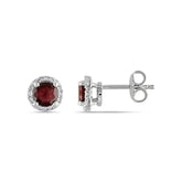 The Garnet - Diamond Earrings
